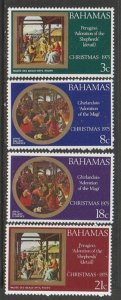 1975 Bahamas - Sc 380-3 - MNH VF - 4 single - Christmas