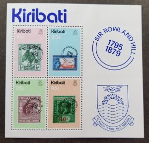 *FREE SHIP Kiribati Rowland Hill Centenary 1979 Postal Tree Sailing Boat (ms MNH