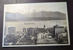 1929 Canada RPPC Postcard Cover Vancouver BC to Flensburg Germany