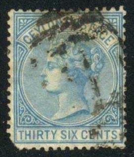 Ceylon #70 Queen Victoria, used (28.00)