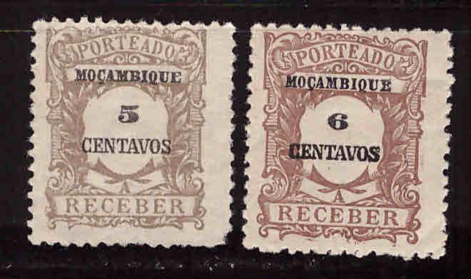 Mozambique Scott J38-39 MH* postage dues