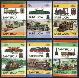 St. Lucia Sc #674-679 MNH pairs