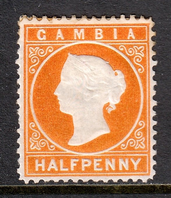Gambia - Scott #5 - MH - HH at top, a few toned perfs, pencil/rev. - SCV $19