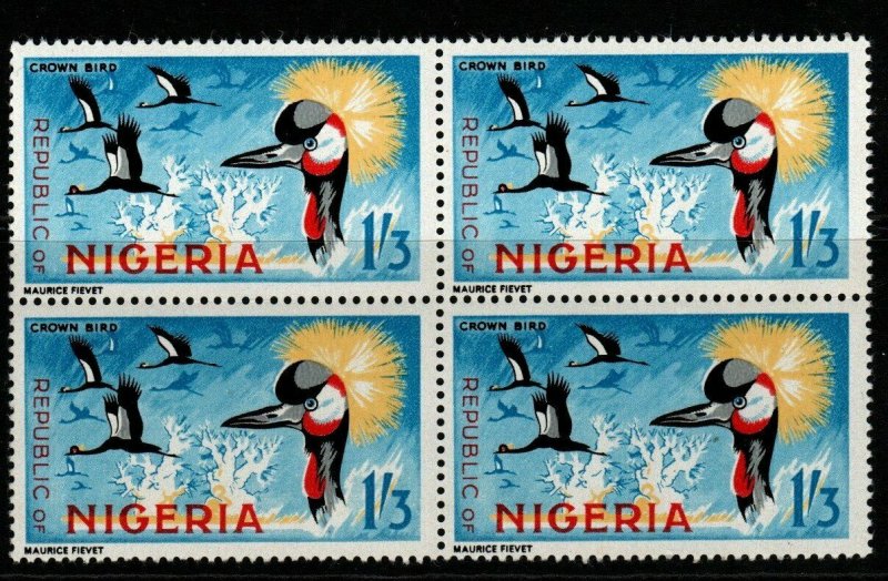 NIGERIA SG181 1966 1/3 DEFINITIVE MNH BLOCK OF 4 