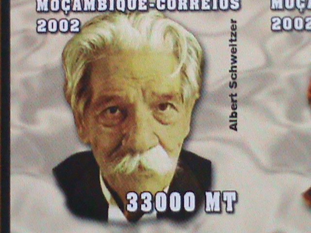 ​MOZAMBIQUE-2002-WORLD FAMOUS PERSONS-HIGH CATALOG VALUE IMPERF  MNH S/S VF