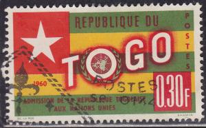 Togo 386 USED 1961 Togo's Admition to the UN .30 Fr