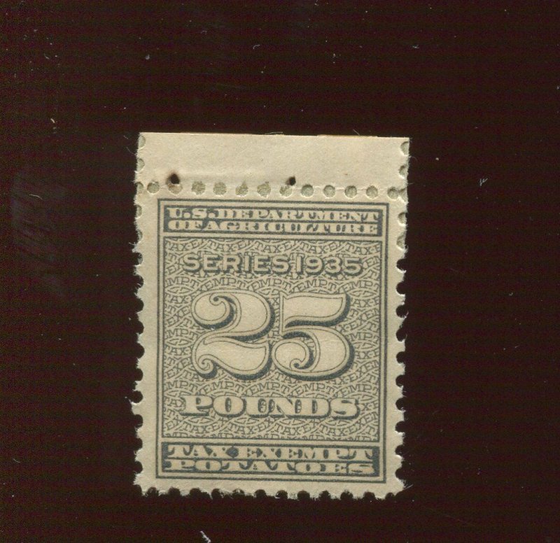 RI17 Potato Tax Exempt Potatoes Revenue  MINT Stamp (Bx 456)