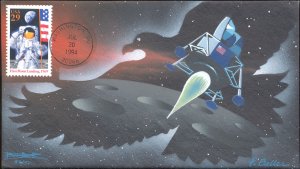 #2841 First Moon Landing Beller FDC