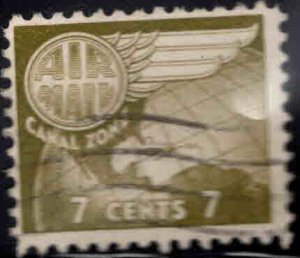 Canal Zone Scott C28 used airmail stamp