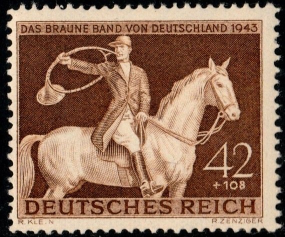 1943 Germany Reich 854 Postman on horse