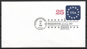 1989 USA ScU611 Presidential Inauguration Bicentennial PM Kennebunkport, ME