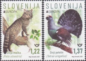 Slovenia 2021 MNH Stamps Scott 1440-1441 Europa CEPT Endangered Wildlife Animals