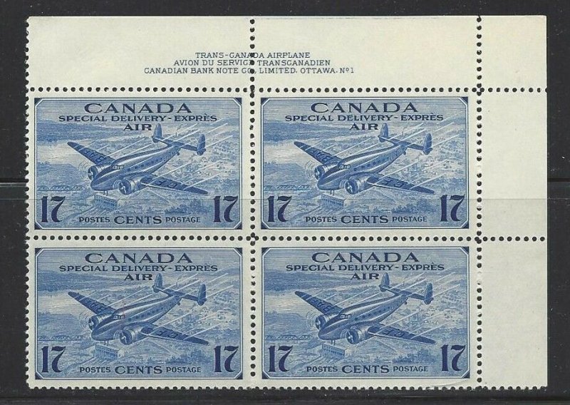 Canada Air Mail (CE1 & CE2) Plate Blocks OG Superb!!