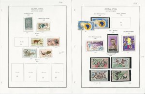 Central Africa Stamp Collection on 24 Steiner Pages, 1962-1976 BOB, JFZ