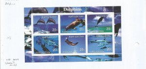 KYRGYZSTAN - 2000 -  Dolphins - Perf 6v Sheet - M L H - Private