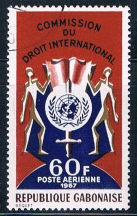 Gabon C60 Used UN emblem ul 1967 (G0270)