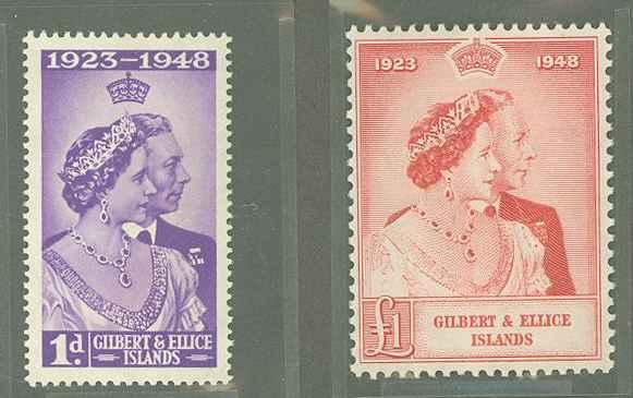 Gilbert & Ellice Islands 54-55  Mint VF LH