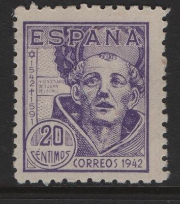 SPAIN 721,HINGED, 1942 St. John of the cross