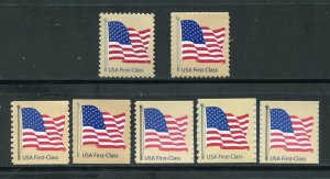 4129 - 4136 US Flag First Class (41¢) Complete Stamp Set MNH 2007