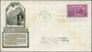 US FDC #798 Planty #14 C. S. Anderson Cachet Philadelphia, PA Constitution