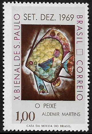 Brazil #1128 MNH Stamp - Angelfish Painting