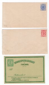 FINLAND 1875-1901 LOVELY LOT MINT CLASSIC POSTAL CARDS AND ENTIRES SEE SCANS