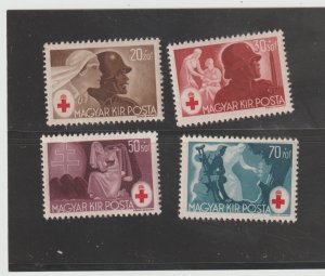 Hungary Scott #B171-B174 Michel 749-752 MLH Hungarian Red Cross WW II