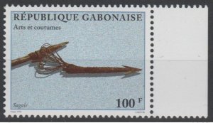 1999 Gabon Gabon Mi. 1466 Arts & Customs Sagaie Handicraft Kunst Art RARE!-