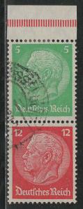 Germany Scott # 392, 406, used, se-tenant, Mi# S106
