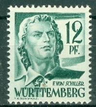 Germany - French Occupation - Wurttemberg - Scott 8N4 (SP)