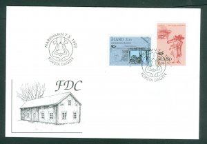 Aland. FDC 1993. Nordic III. Tourist Attritions. Karlsgarden Museum. Sc. # 73-74