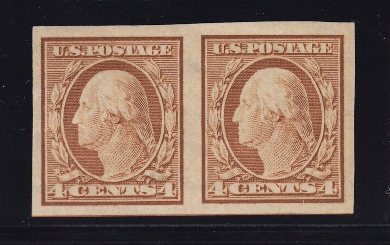 346 Pair XF original gum mint lightly hinged nice color cv $ 30 ! see pic !