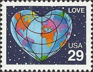 # 2535 MINT NEVER HINGED HEART SHAPED GLOBE