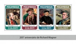Mozambique - 2018 Richard Wagner - 4 Stamp Sheet - MOZ18329a