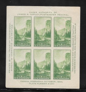 #751 MH Souvenir Sheet