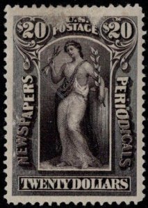 USA SC #PR111 MH 1895 NP/$20 Peace w/flts CV $3250.00 (H)