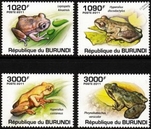 Burundi MNH 902-5 Frogs Amphibians 2011 SCV 13.50