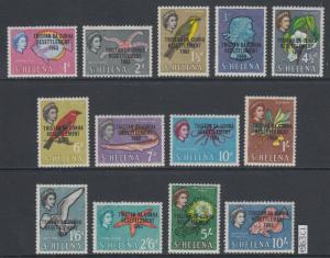 XG-AL777 ST HELENA - Nature, 1963 Birds, Fish, Flowers, Definitives MNH Set