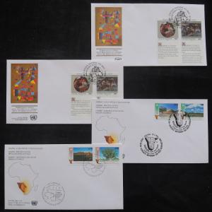ZS-T160 UNITED NATIONS - Fdc, 1991 Lot Of 4 Different Covers