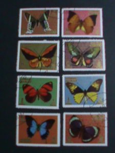 AJMAN STAMP- COLORFUL BEAUTIFUL LOVELY BUTTERFLY LARGE CTO STAMPS-VERY FINE