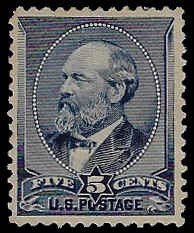 U.S. #216 Unused OG LH; 5c Grant (1888)