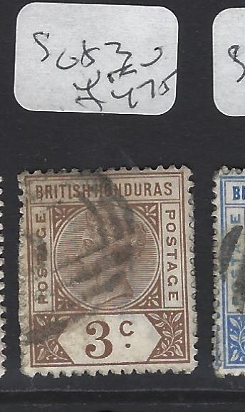 BRITISH HONDURAS (P2806B) QV  3 C   SG 53   VFU