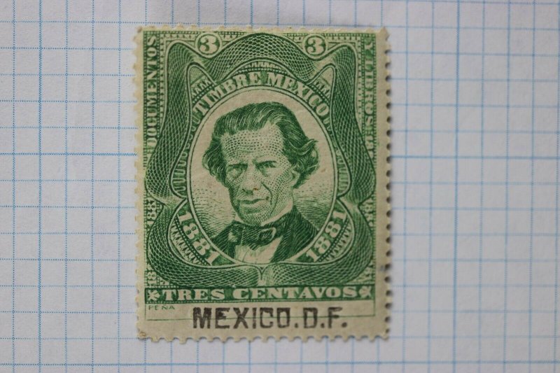 Mexico Revenue timbre fiscal 1881 mint 3c MNH DF