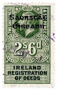 (I.B) George V Revenue : Ireland Registration of Deeds 2/6d (Free State OP)