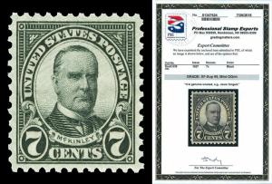 Scott 639 1927 7c McKinley Rotary Press Mint Graded XF-Sup 95 NH with PSE CERT!