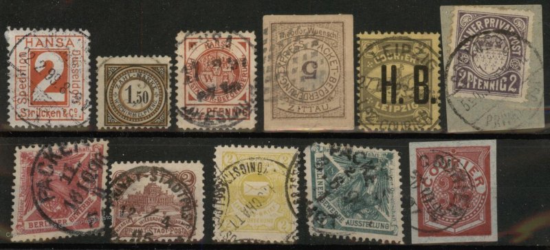 Germany Duesseldorf Leipzig Berlin Etc Stadtpost Locals Used Collection L 109863