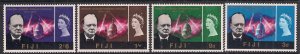 Fiji 1966 QE2 Churchill Commemoration MM Set SG 345 - 348 ( F1218 )