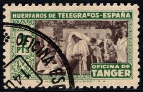 Vintage Spanish Tangiers Value Pack 48 Assorted Stamps Mixed Condition