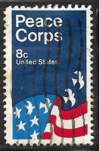 USA 1447: 8c Peace Corps - Poster by David Battle, used, VF