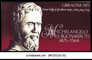 GIBRALTAR - 1975 MICHELANGELO BUONARROTI - STAMP BOOKLET ( 9 STAMPS MNH)